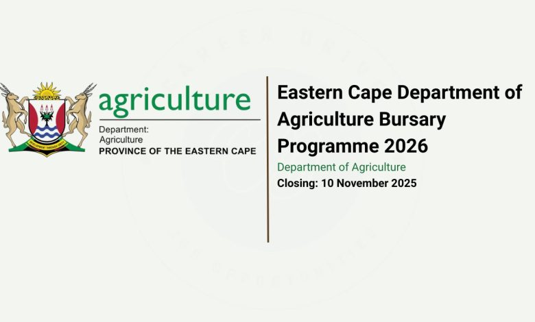Eastern Cape Department of Agriculture Bursary Programme 2026
