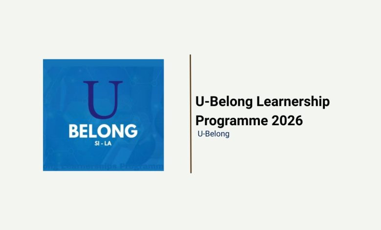U-Belong Learnership Programme 2026 for unemployed Matric applicants in South Africa