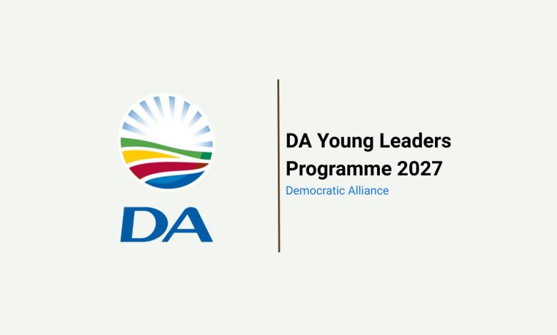 DA Young Leaders Programme 2027 for Public Leadership and Policy