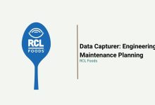 RCL Foods Data Capturer working with maintenance planning and engineering data