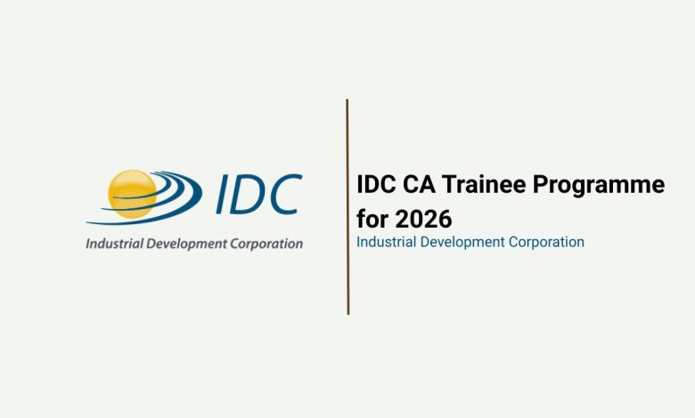 IDC CA Trainee Programme 2026/2027 for SAICA Articles in Finance
