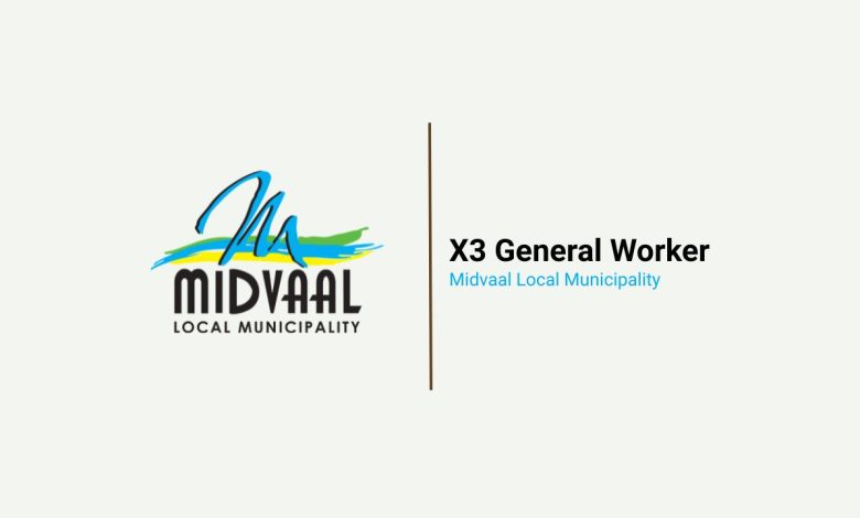 Midvaal General Worker Vacancies 2026: 3 Electrical Section Posts