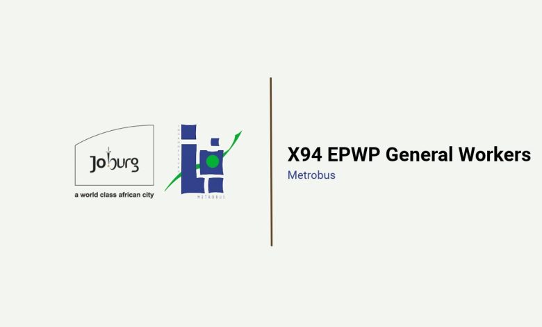 Metrobus EPWP General Worker Vacancies: 94 Posts Open for Grade 10 Applicants